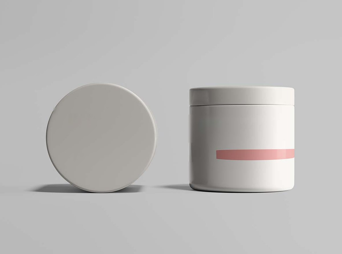 REO-HD210 home-compostable cosmetic jar with lid